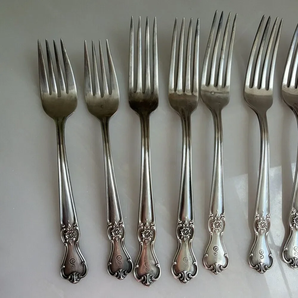 Vintage Old Company Signature Rose Silver Plate 